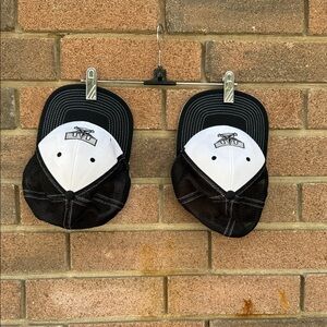 Pacifica Black and White Trucker Hat Youth Sizing L-XL - 2 hats